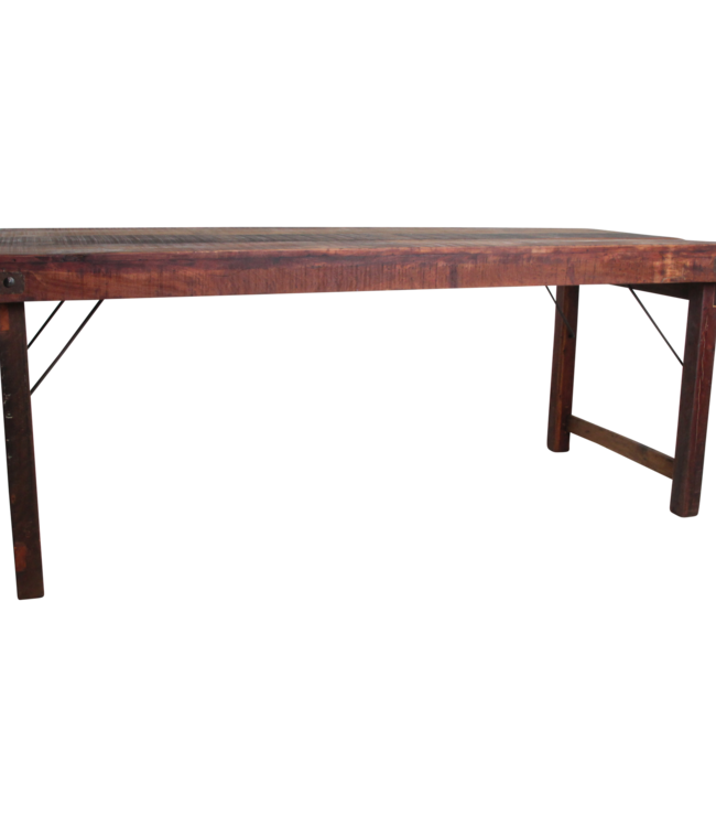 Raw Materials Amsterdam Eettafel | Opklapbaar | Bruin | H76 x B190 x D80 cm