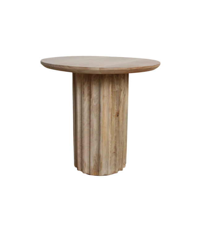 Raw Materials Amsterdam Bullnose Bijzettafel | Naturel | H48 x D50 cm