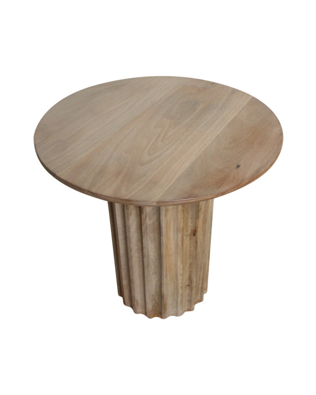 Raw Materials Amsterdam Bullnose Bijzettafel | Naturel | H48 x D50 cm