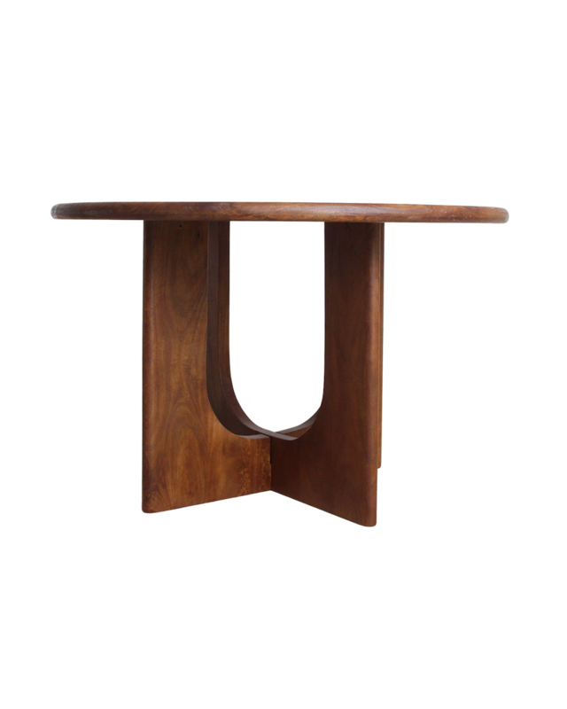 Raw Materials Amsterdam Bullnose Eettafel | Rond | Mangohout | H76 x D120 cm