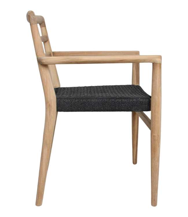 Raw Materials Amsterdam Verano Stoel | Set Van 2 | Armleuning | Zwart | H81 cm