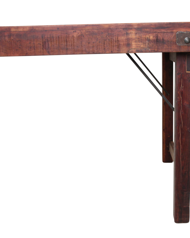 Raw Materials Amsterdam Eettafel | Opklapbaar | Bruin | H76 x B190 x D80 cm