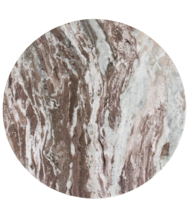 Raw Materials Amsterdam Bijzettafel | Marmer | Fancy Bruin | H50 x D50 cm