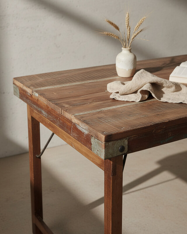 Raw Materials Amsterdam Eettafel | Opklapbaar | Bruin | H76 x B190 x D80 cm