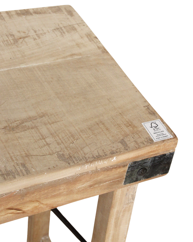 Raw Materials Amsterdam Limewash Opklapbare Wandtafel | H76 x B170 x D40 cm