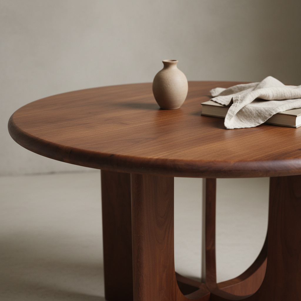 Raw Materials Amsterdam Bullnose Eettafel | Rond | Mangohout | H76 x D120 cm