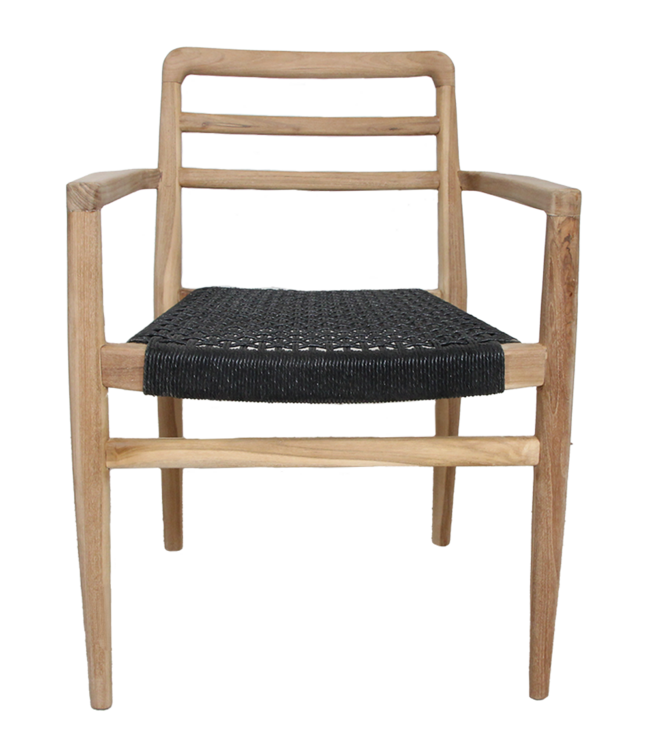 Raw Materials Amsterdam Verano Stoel | Set Van 2 | Armleuning | Zwart | H81 cm