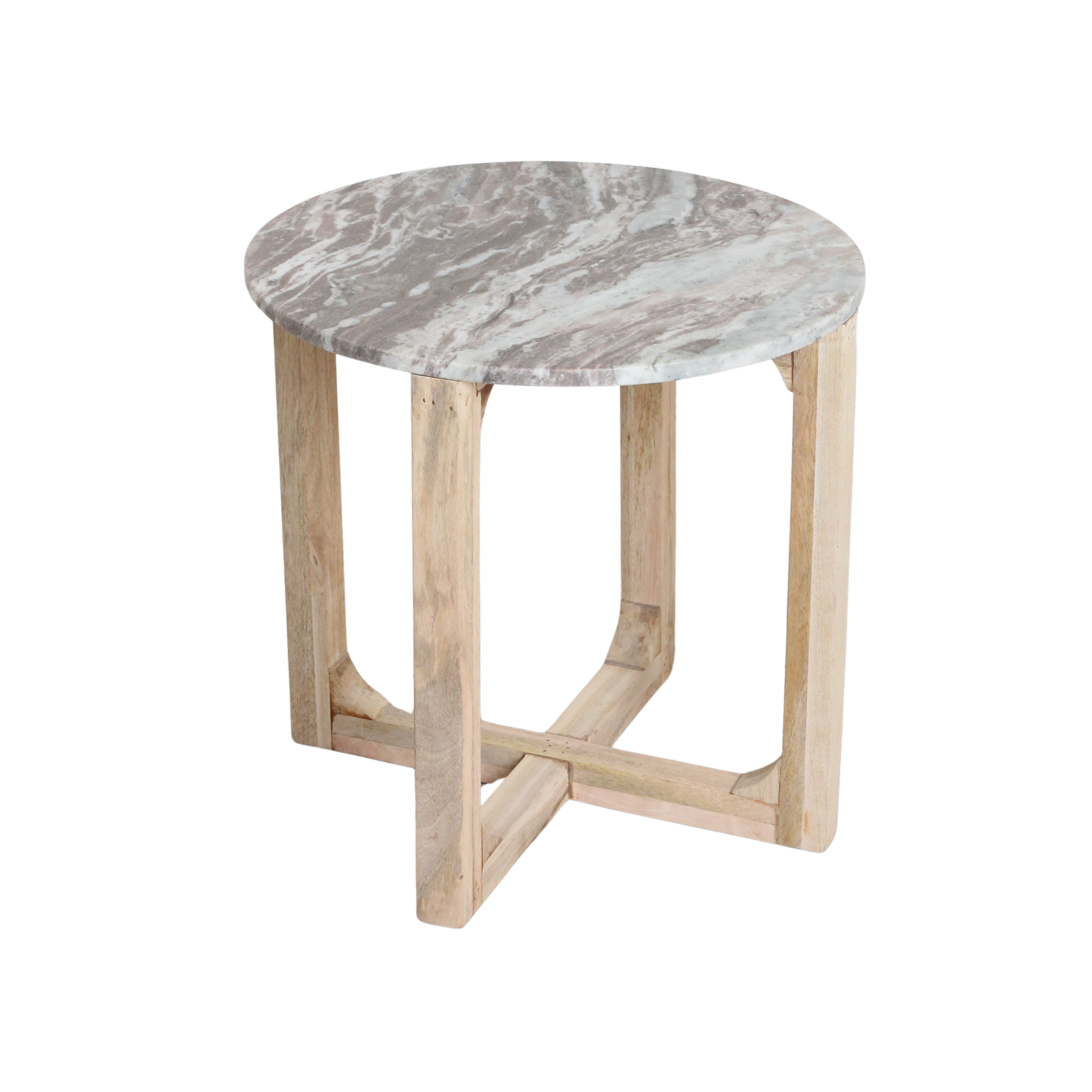 Raw Materials Amsterdam Bijzettafel | Marmer | Fancy Bruin | H50 x D50 cm