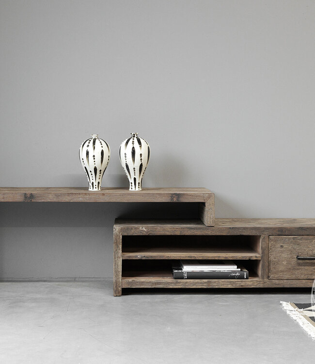 Be-Uniq Tv Meubel | 1 Lade - 2 Vakken | 004 | H34 x B120 x D40 cm