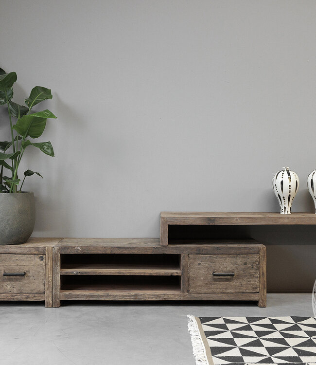 Be-Uniq Tv Meubel | 1 Lade - 2 Vakken | 004 | H34 x B120 x D40 cm