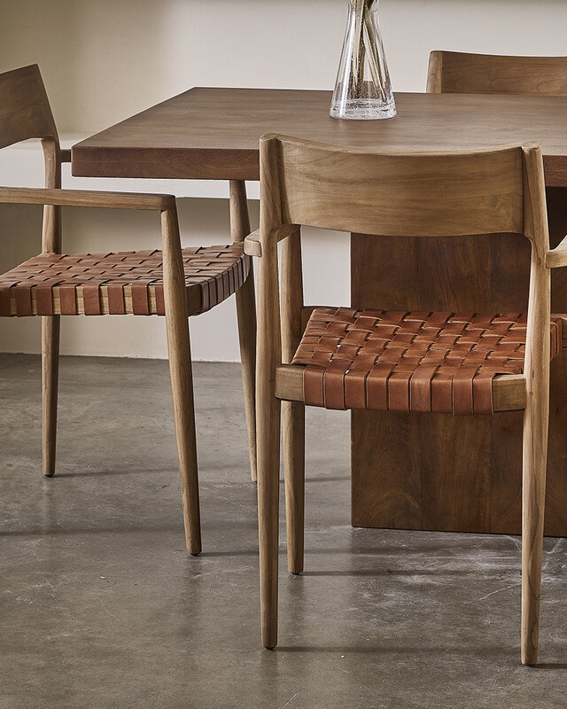 Raw Materials Amsterdam Eetkamerstoel Freya | Leer | Bruin | Set Van 2