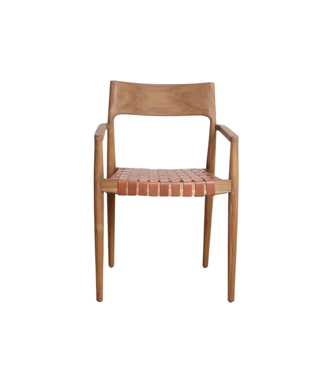 Raw Materials Amsterdam Eetkamerstoel Freya | Leer | Bruin | Set Van 2