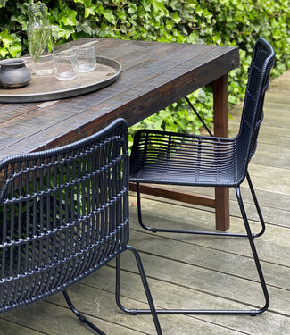 Raw Materials Amsterdam Tuinstoel Jane | Zwart | Set Van 2