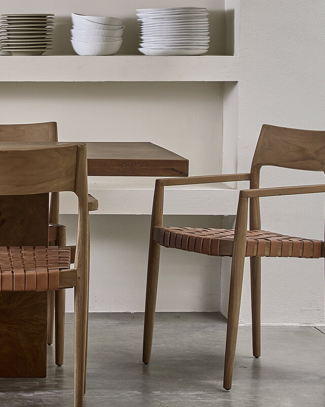 Raw Materials Amsterdam Eetkamerstoel Freya | Leer | Bruin | Set Van 2