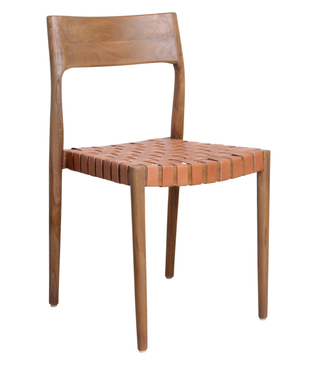 Raw Materials Amsterdam Eetkamerstoel Freya | Leer | Bruin | Set Van 2