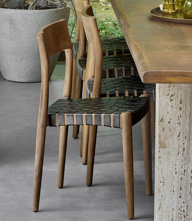 Raw Materials Amsterdam Eetkamerstoel Freya | Leer | Set Van 2