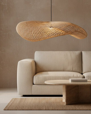 Raw Materials Amsterdam Hanglamp | Rotan | XXL | Ø115 x 35cm