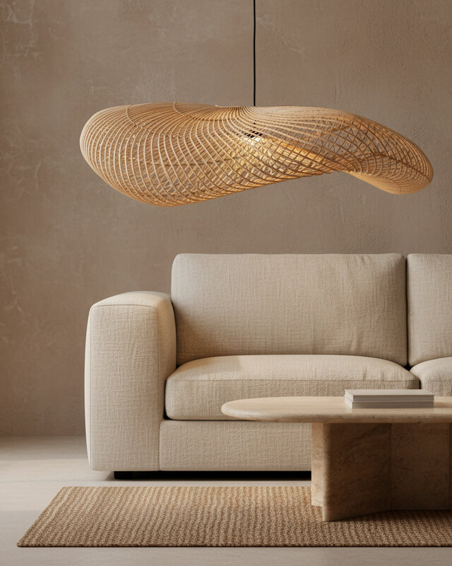 Raw Materials Amsterdam Hanglamp | Rotan | XXL | Ø115 x 35cm