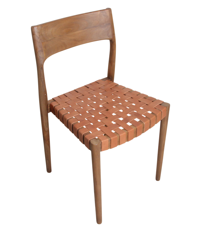 Raw Materials Amsterdam Eetkamerstoel Freya | Leer | Bruin | Set Van 2