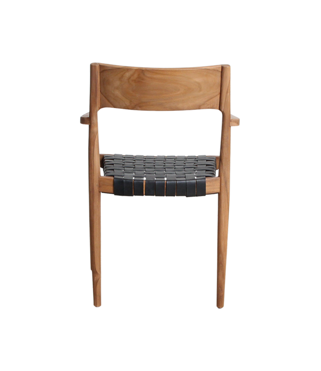 Raw Materials Amsterdam Eetkamerstoel Freya | Leer | Zwart | Set van 2