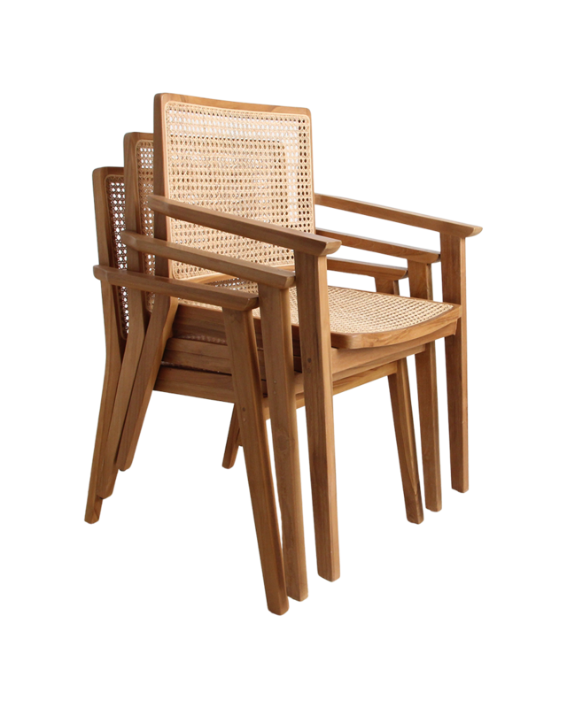 Raw Materials Amsterdam Eetkamerstoel Nova | Teak | Set Van 2
