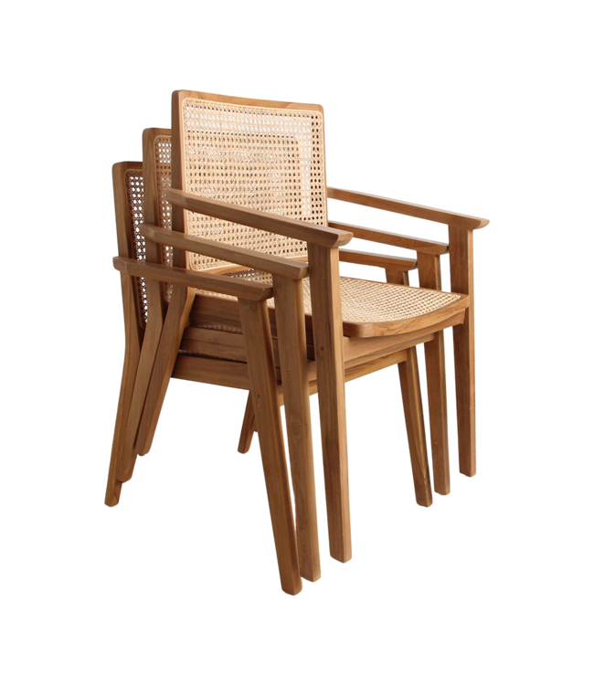 Raw Materials Amsterdam Eetkamerstoel Nova | Teak | Set Van 2