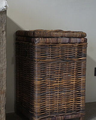 Rene Houtman Wasmand Rotan/Riet | Bruin | H67 x B40 x D40 cm