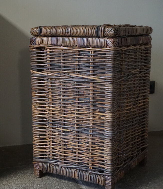 Rene Houtman Wasmand Rotan/Riet | Bruin | H67 x B40 x D40 cm