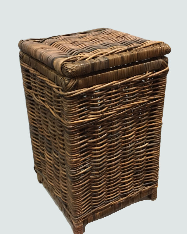 Rene Houtman Wasmand Rotan/Riet | Bruin | H67 x B40 x D40 cm