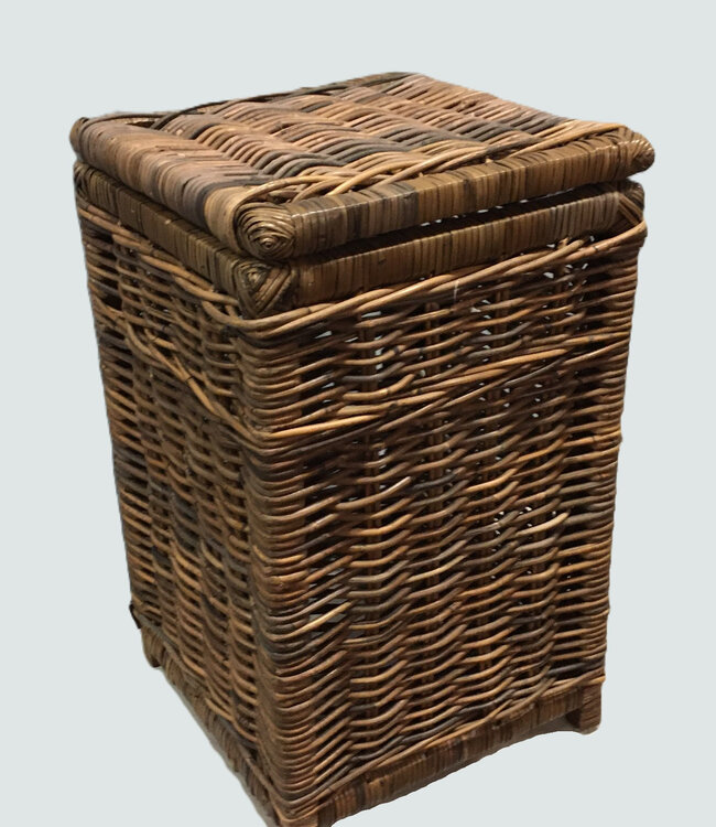 Rene Houtman Wasmand Rotan/Riet | Bruin | H67 x B40 x D40 cm