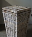 Rene Houtman Wasmand Rotan/Riet | Grijs | H66 x B40 x D40 cm
