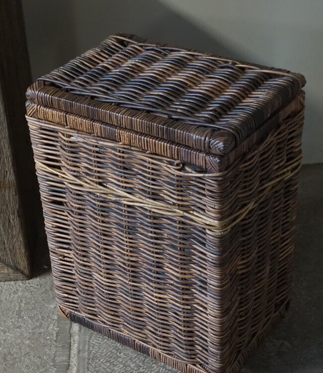 Rene Houtman Wasmand Rotan/Riet | Rechthoekig | Bruin | H70 x B50 x D35 cm