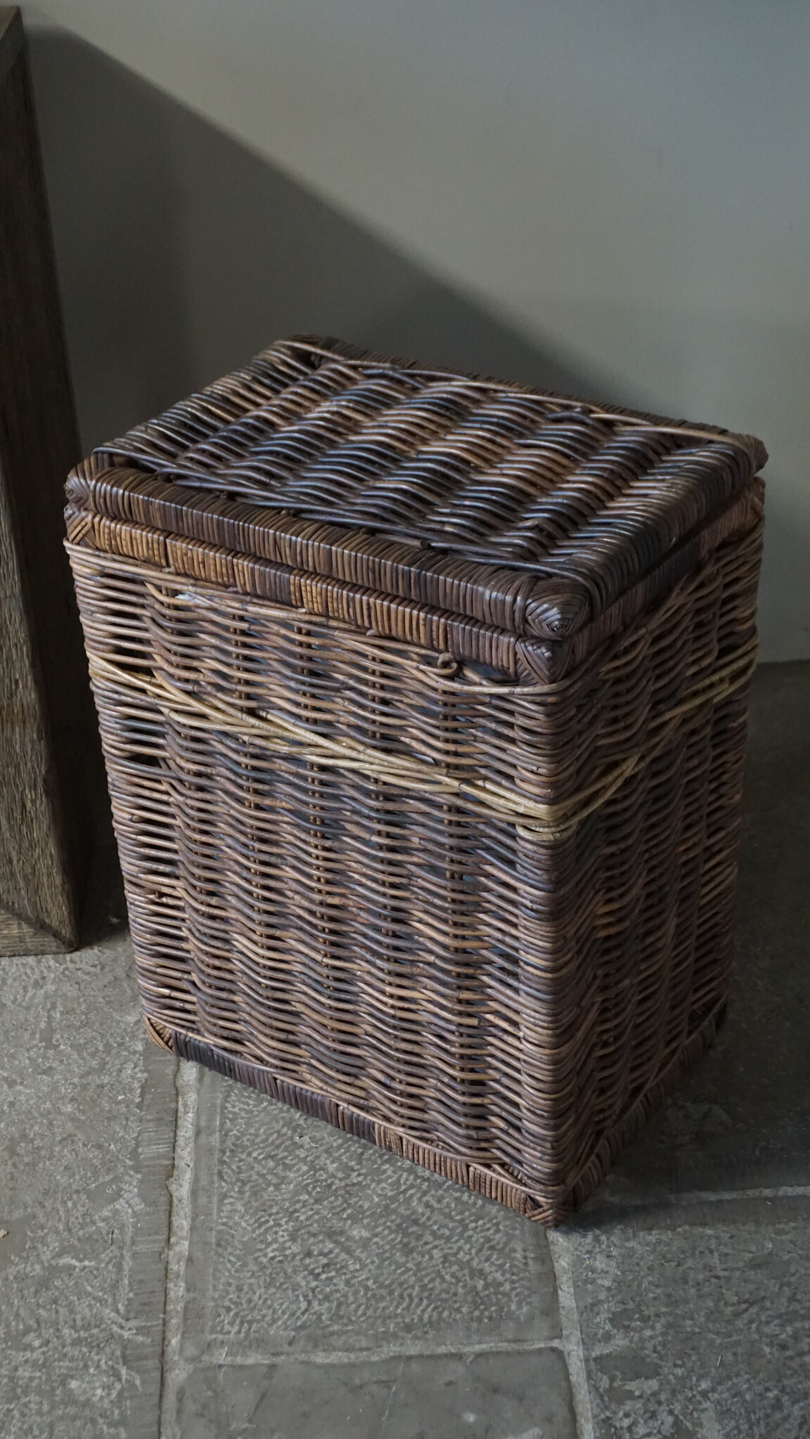 Rene Houtman Wasmand Rotan/Riet | Rechthoekig | Bruin | H70 x B50 x D35 cm