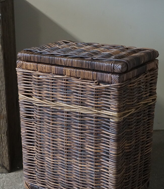 Rene Houtman Wasmand Rotan/Riet | Rechthoekig | Bruin | H70 x B50 x D35 cm