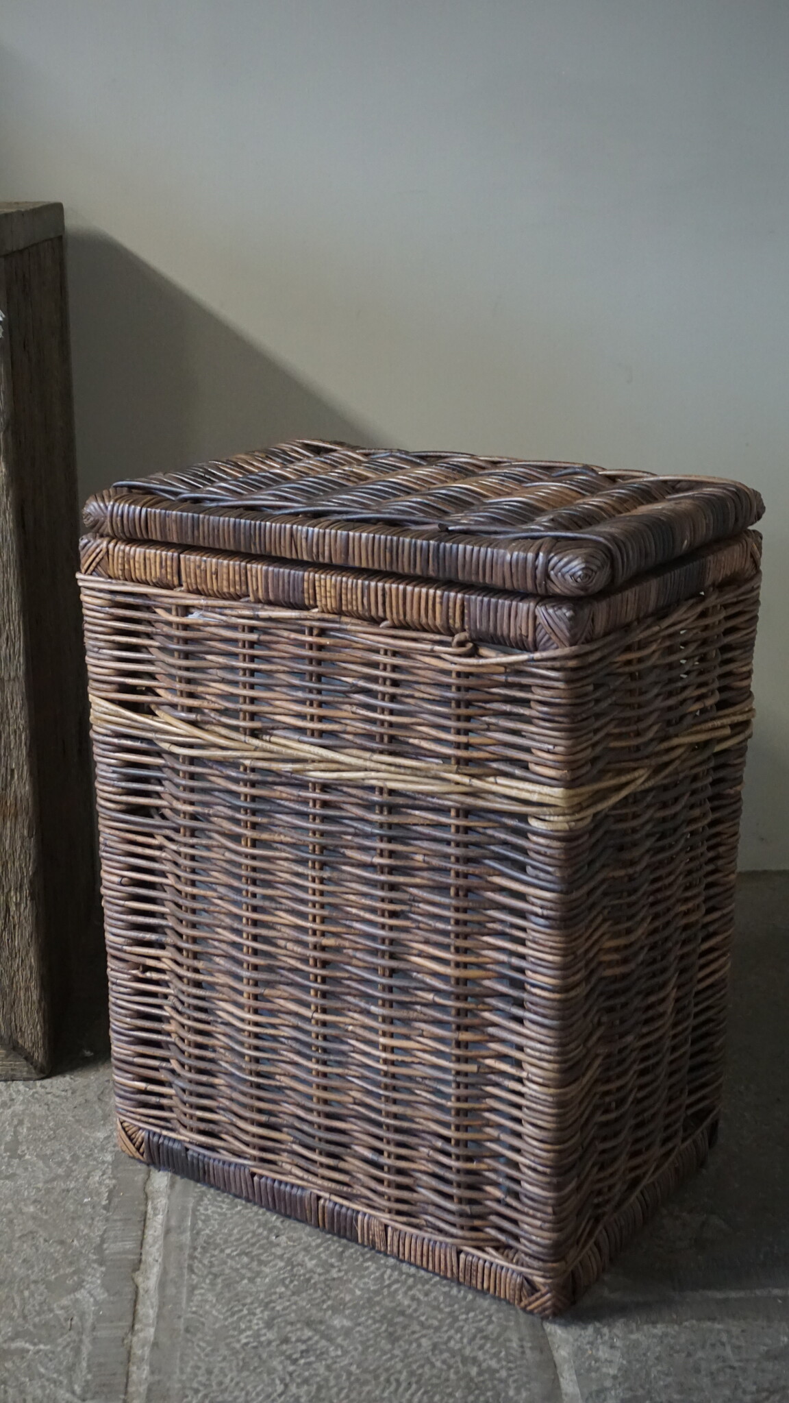 Rene Houtman Wasmand Rotan/Riet | Rechthoekig | Bruin | H70 x B50 x D35 cm