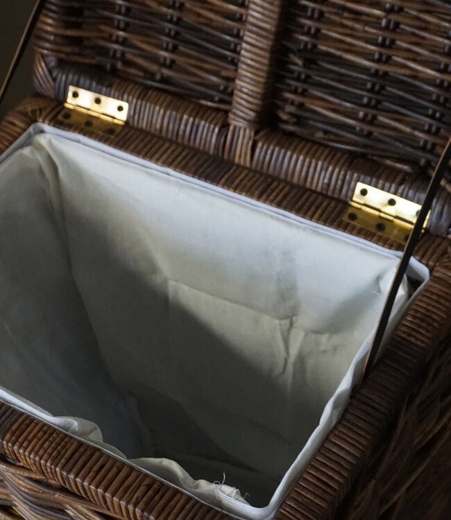 Rene Houtman Wasmand Rotan/Riet | Rechthoekig | Bruin | H70 x B50 x D35 cm