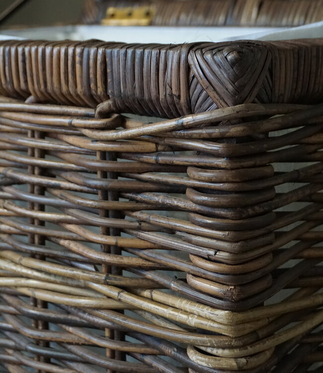 Rene Houtman Wasmand Rotan/Riet | Rechthoekig | Bruin | H70 x B50 x D35 cm