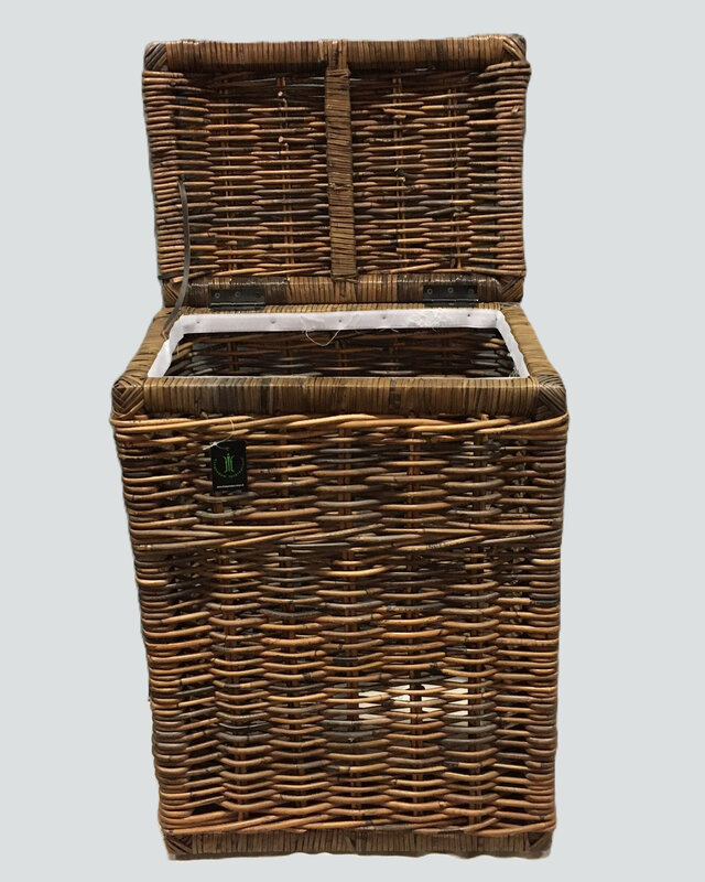 Rene Houtman Wasmand Rotan/Riet | Rechthoekig | Bruin | H70 x B50 x D35 cm