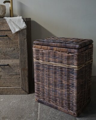 Rene Houtman Wasmand Rotan/Riet | Rechthoekig | Bruin | H70 x B50 x D35 cm