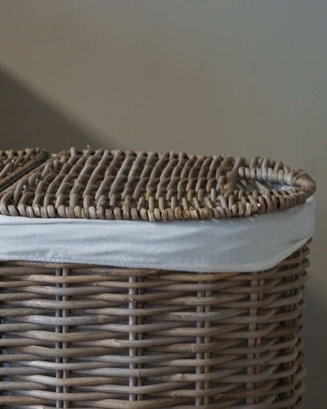 Rene Houtman Wasmand Rotan/Riet | Ovaal | H67 x B64 x D36 cm