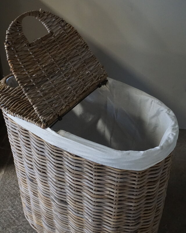 Rene Houtman Wasmand Rotan/Riet | Ovaal | H67 x B64 x D36 cm