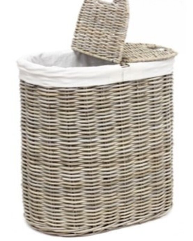 Rene Houtman Wasmand Rotan/Riet | Ovaal | H67 x B64 x D36 cm