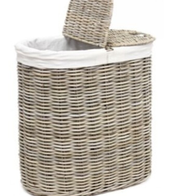 Rene Houtman Wasmand Rotan/Riet | Ovaal | H67 x B64 x D36 cm