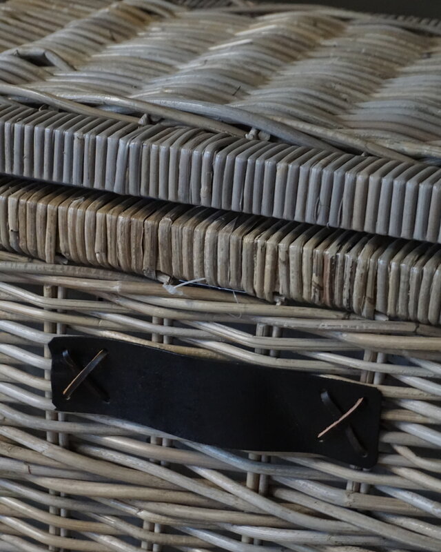 Rene Houtman Wasmand Rotan/Riet | Rechthoekig | Grijs | H68 x B50 x D34 cm