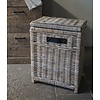 Wasmand Rotan/Riet | Rechthoekig | Grijs | H68 x B50 x D34 cm