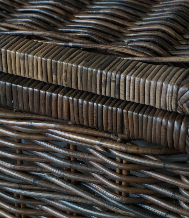 Rene Houtman Wasmand Rotan/Riet | Dubbel | Bruin | H68 x B68 x D33 cm