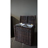 Wasmand Rotan/Riet | Dubbel | Bruin | H68 x B68 x D33 cm