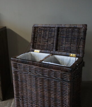 Rene Houtman Wasmand Rotan/Riet | Dubbel | Bruin | H68 x B68 x D33 cm