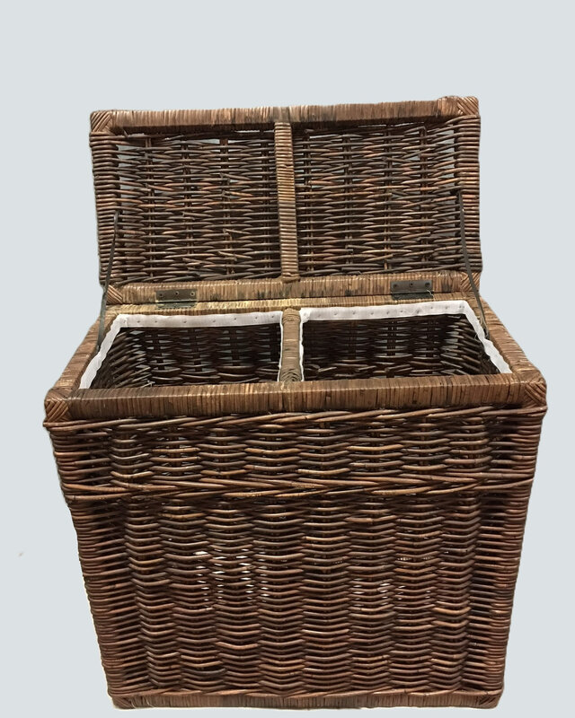 Rene Houtman Wasmand Rotan/Riet | Dubbel | Bruin | H68 x B68 x D33 cm