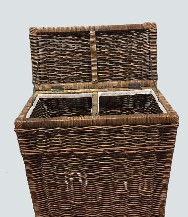 Rene Houtman Wasmand Rotan/Riet | Dubbel | Bruin | H68 x B68 x D33 cm